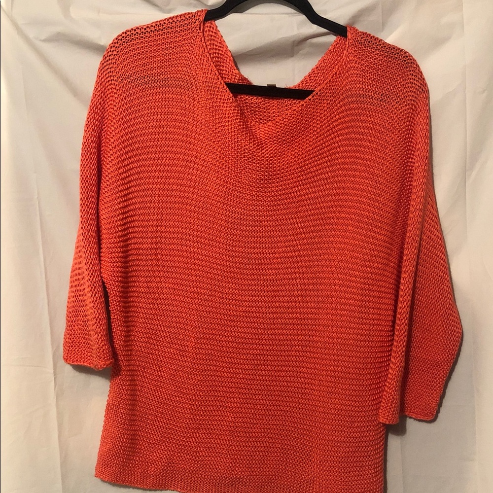 Carina Ricci Salmon Cotton Knit Sweater Made in Italy